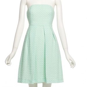 J. Crew pleated strapless dress with pockets